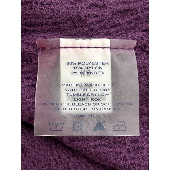 Title Nine Women's Textured Knit Long Sleeve Top in Purple - Sz M - NWT - Picture 6 of 7